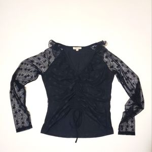 ☆Oh My Stars!☆Sheer Black Lace Blouse